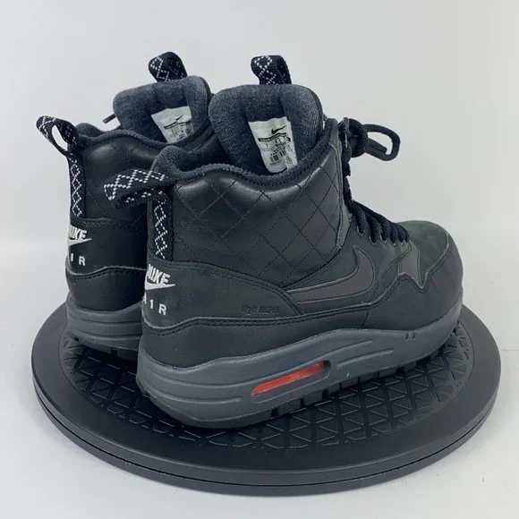 Nike Air Max 1 Mid Sneakerboot Black Water Repel 807307-001 Women’s Size 7 - Picture 5 of 14